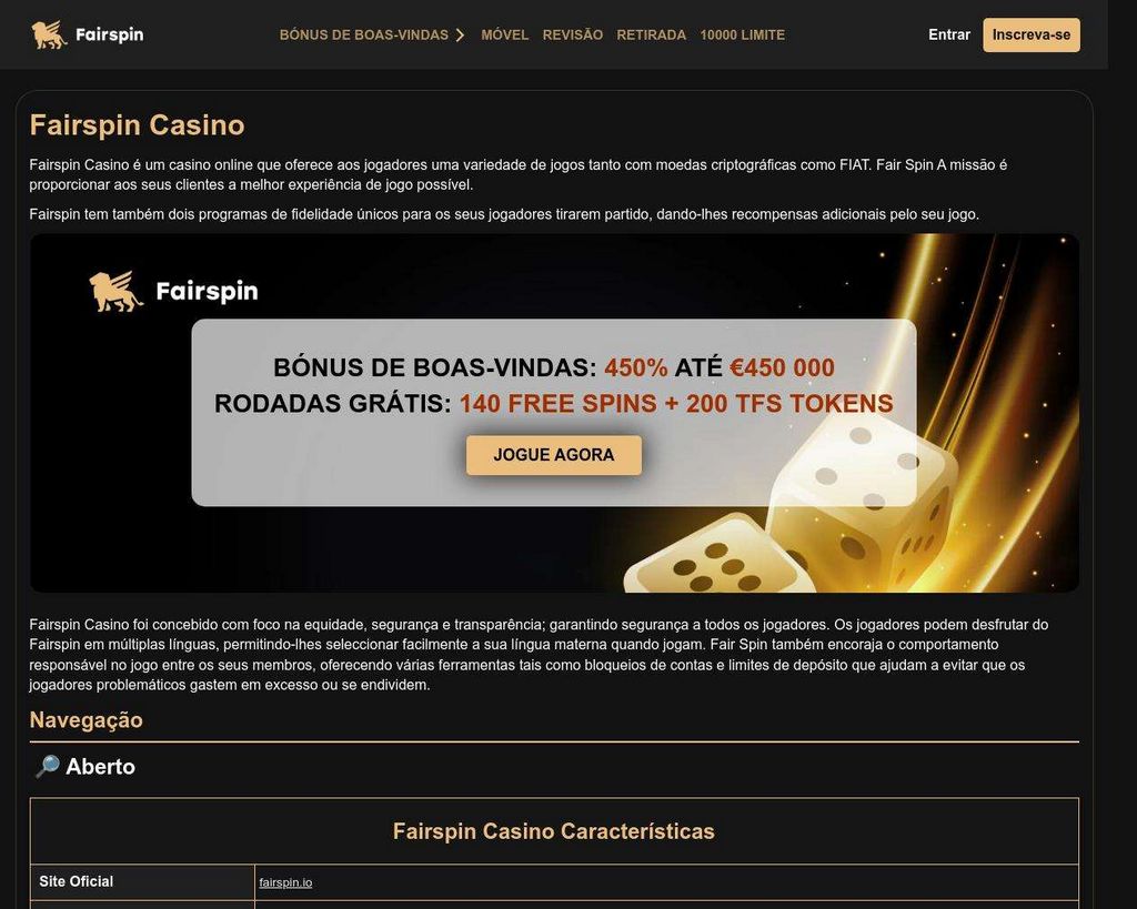 Análisis del Casino Fairspin 2026